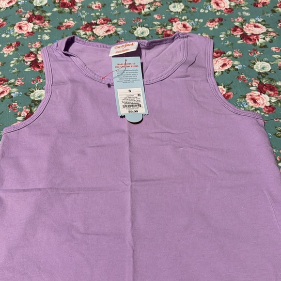Woman’s small tank top (Cat & Jack) new with tags purple tee. Summer wear ☀️ - Picture 4 of 6